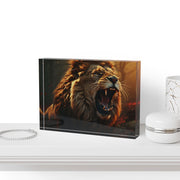 Majestic Lion Photo Block - Stunning Wildlife Decor for Animal Lovers