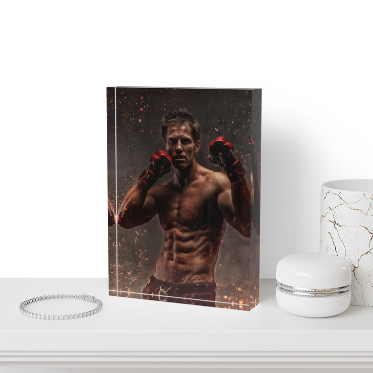 Boxing Photo Block - Dynamic Wall Art for Fitness Enthusiasts